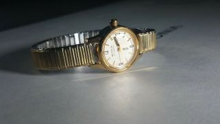 Vintage 10k Gold Filled BENRUS Women ' s Watch Art Deco Mid Century Modern 2
