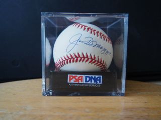 Rare Joe Dimaggio Psa/dna Signed Baseball Graded 8.  5 York Yankees