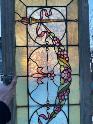 Rare Early Tiffany Studios Glass & Decorating Company Leaded Glass Window