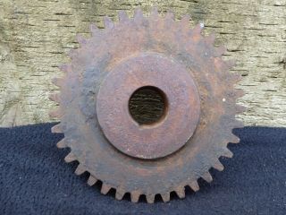 Large Vintage Antique Industrial Cast Iron Cog Gear Wheel Steampunk Garden 2