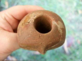 Rare Fine Ohio Weeping Eye Face Effigy Pipe with Repaired Arrowheads 4