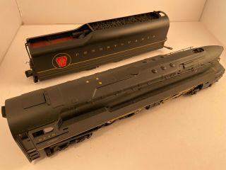 Rare 3rd Rail T - 1 Pennsylvania Railroad 4 - 4 - 4 - 4 (Three Rail) Brass Steam Engine 4