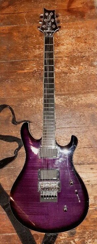 Rare Paul Reed Smith Prs Se Custom 24 Torero Purple Burst 6 String Guitar