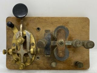Antique Vintage Brass Key Code Machine Paddle Morse Code Steampunk Old Ham Radio
