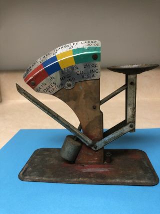 Antique Vintage Oakes Mfg.  Co.  Egg Scale Made In Tipton,  Indiana