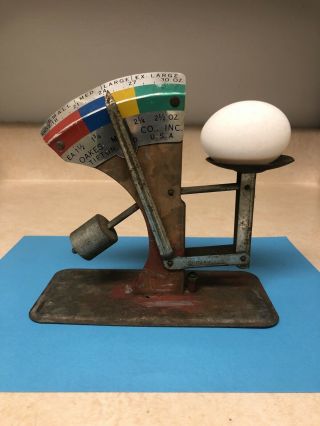ANTIQUE VINTAGE OAKES MFG.  CO.  EGG SCALE MADE IN TIPTON,  INDIANA 3