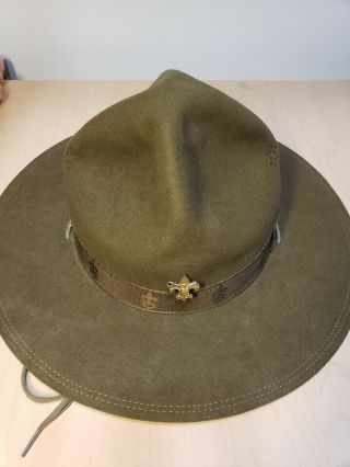 Antique Vintage Bsa Boy Scouts Official Campaign Hat G.  W.  Alexander 7 1/8 1940s