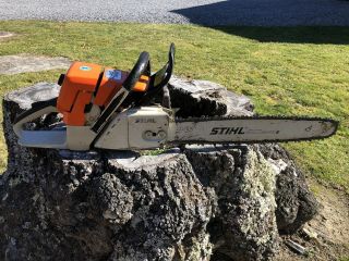 Stihl 044 Chainsaw Early Rare Oem 10mm Saw With 20” Bar And Chain