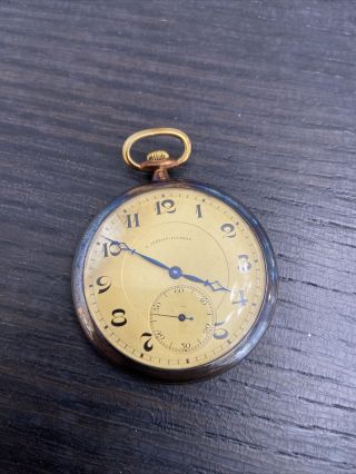 Rare E.  Gubelin - Lucerne Pocket Watch 18k Marked Antique.