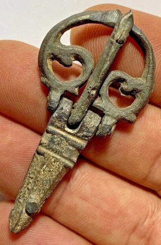 Detector Finds Ancient Roman Silver Military Buckle Ca 300 - 400ad 58mm