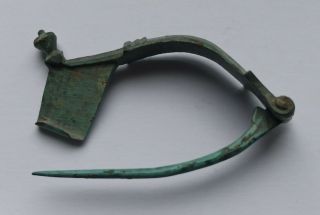 Perfect Complete Ancient Roman Bronze Fibula (brooch) 200 - 400 Ad British Find