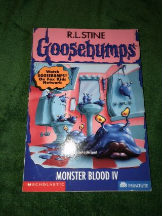 Rare Vintage 90’s Goosebumps 62 Monster Blood 4 Plus R.  L.  Stine Biography. 2
