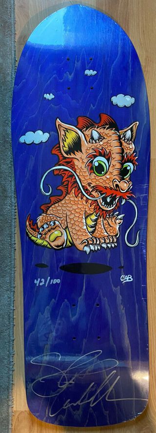 Steve Caballero Signed Deck Limited Baby Dragon - - 42/100 Rare - Reserve $600