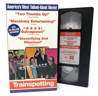 Trainspotting 1997 Vhs Out Of Print Demo - Tape Full - Length Screener Oop Rare