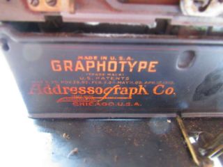 Graphotype Addressograph 6200 Class Machine Vintage Unit Rare