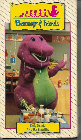 Barney & Friends - Eat,  Drink And Be Healthy Barney The Dinosaur Vhs Rare