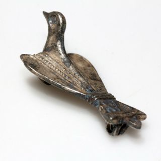 Museum Quality Ancient Roman Silver Dove Fibula Brooch Circa 300 Ad