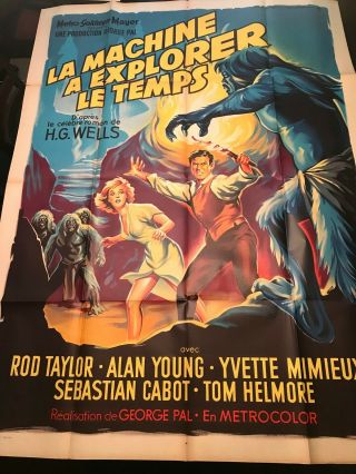 The Time Machine (mgm 1960) French Grande Movie Poster (47 " X 63 ") Rare
