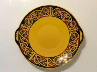 Rare Royal Doulton Maori Art Earthenware Bread & Butter Plate Yellow/black/red