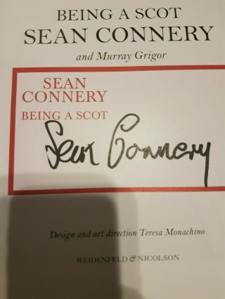 Sean Connery Being a Scot signed autograph book PSA BAS JSA MEGA RARE BOND 4