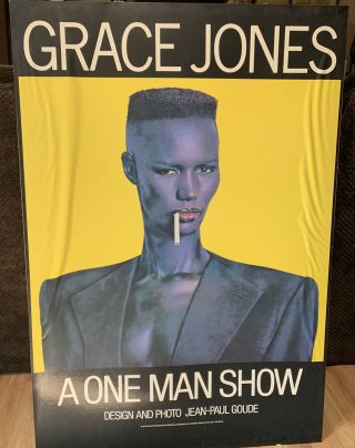 Vtg 1981 Grace Jones One Man Show Poster 26 X 38 Denmark Rare Model 80s