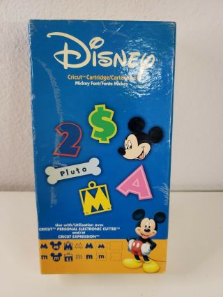 Cricut Cartridge Mickey Font Disney Rare Box