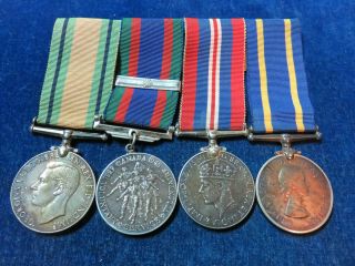 Rare Named Orig Ww2 " Qe Ii Mounted Police " Long Service Medal Group " A.  L.  Duff "