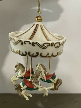 Rare Vintage Disney Carousel Horse Ornament By Lenox