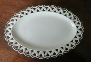 Antique 19thc Herculaneum Creamware Platter Or Oval Plate C1810 - 15 - Liverpool