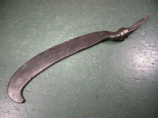 Antique Old Vintage Knife Hook Bill Type Machete Hand Forged Very Early Type