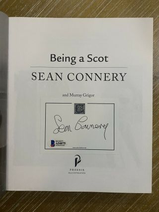 Rare Signed Sean Connery Being A Scot Paper Back Book Beckett Bas Loa James Bond