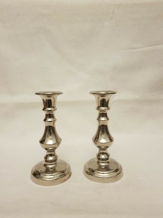 Vintage Silver Plated Candlesticks Candle Holders.  England