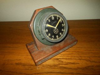 Ww Ii German Navy - U - Boat Radio Room Clock - Very Rare