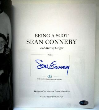 RARE Signed SEAN CONNERY Being A Scot Hardcover 1st/1st BOOK PSA/DNA 2