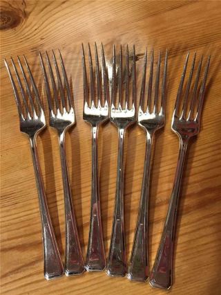 6 X Vintage Ryals Silver Plate Epns Dinner Forks A1 20cm Sheffield