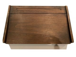 Vintage Wooden Stationary Letter Box Top Writing Lap Desk Dear Santa Christmas