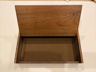 Vintage Wooden Stationary Letter Box Top Writing Lap Desk Dear Santa Christmas 3