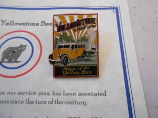 Rare 2007 Staff Yellowstone National Park Return Of The Yellow Bus Pin / Lapel