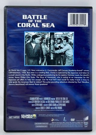 Battle of the Coral Sea (DVD,  2010) Rare OOP HTF Navy Submarine WW2 Film 1959 2