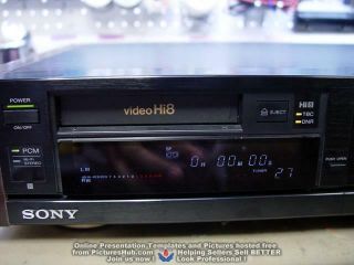 Sony EV - S3000 8mm Hi8 PCM Stereo HiFi Editing VCR RARE 90 Days 3