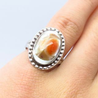 Antique Victorian Sterling Silver Blister Pearl Ring Size 6 1/4