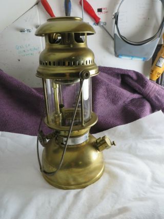 Rare Vintage Brass Petromax 250 Cp Pressure Lantern