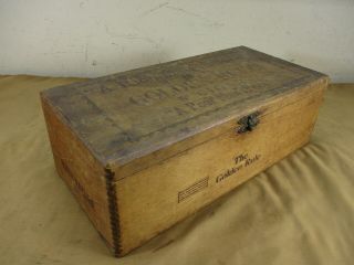 Antique 1920s - 1930s The Golden Rule Wood Jointed Cigar Box 5 Cent 