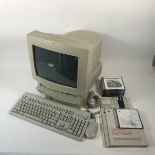 Rare Apple Macintosh Performa 580cd Lc 580 Computer W Keyboard Mouse Vtg