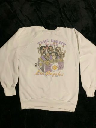 La Lakers Six Pack Vintage T - Shirt 1986 Rare Sweatshirt Nba Licensed Basketball