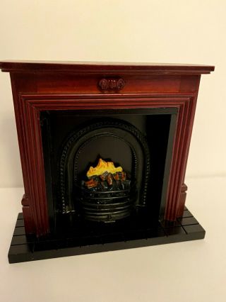 Dollhouse miniature 1:6 scale fireplace Playscale Barbie scale 3