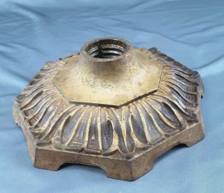 Antique Cast Iron Floor Lamp Base/ Parts Use Lamp Repurpose 1926 Patent