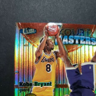 Kobe Bryant Lakers 97 - 98 Fleer Ultra Court Masters RARE INSERT 3 of 20 CM 5