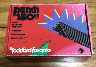 Rockford Fosgate Punch 150hd Mosfet 2 Ch.  Amplifier,  Box,  Docs - Rare Usa