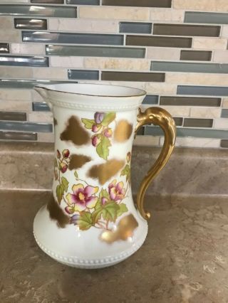 Antique Porcelain Pitcher Ca Selzer Brown Westhead Moore & Co.  Stoke On Trent